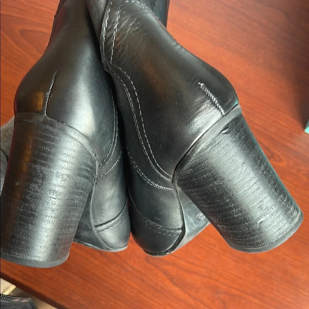 Black Leather Ankle Boots